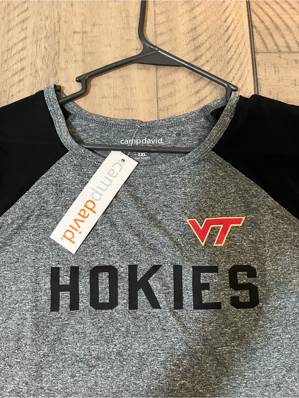 Women’s 2X camp david Gray & Black VT Hokies Muscle Tee